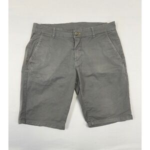 Manuel Ritz Slim Fit Men's Gray Dotted Pattern‎ Shorts Size 32 Cotton Blend